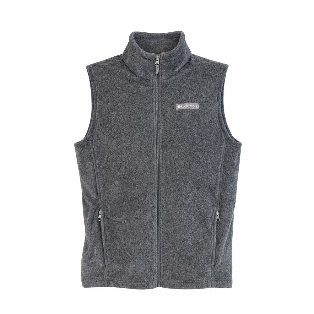 Columbia Women’s Gray Fleece Zip Vest Size M Outdoor Classic